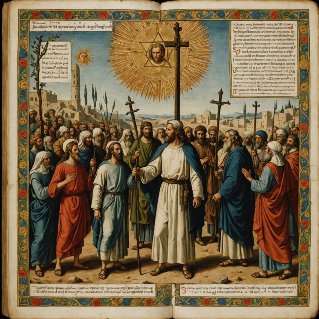 Representação artística da intervenção divina na história de Israel