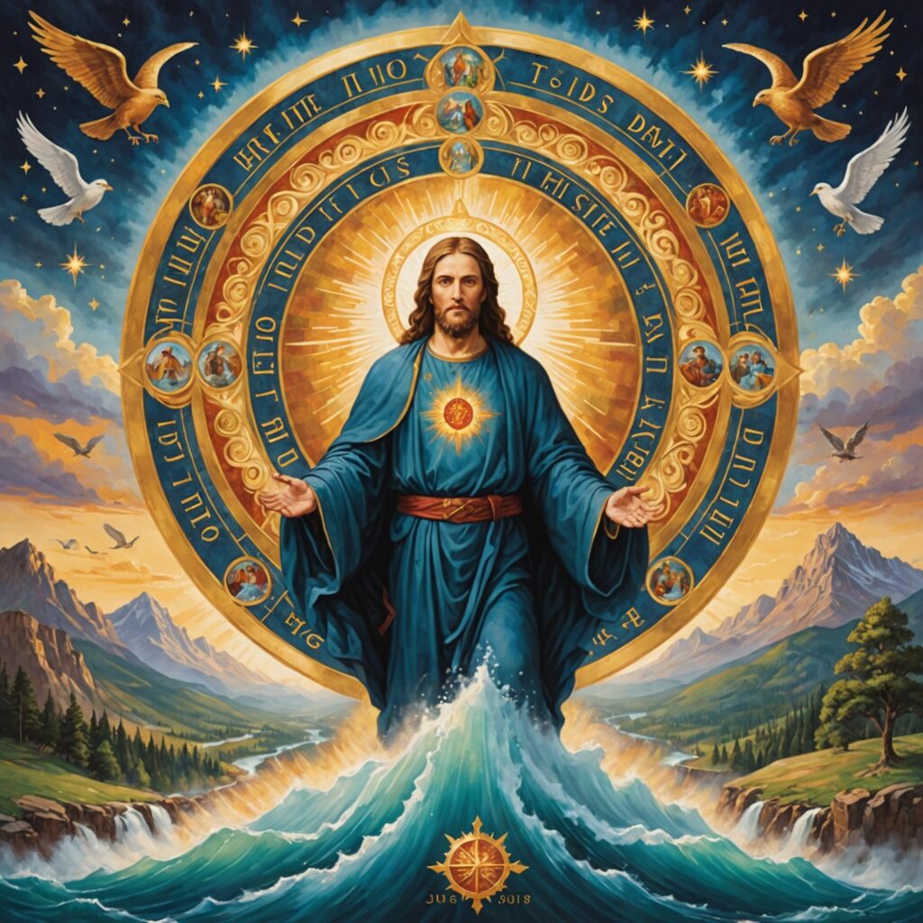 Imagem representativa do Salmo 48, mostrando a grandeza e a proteção de Deus sobre Sião.