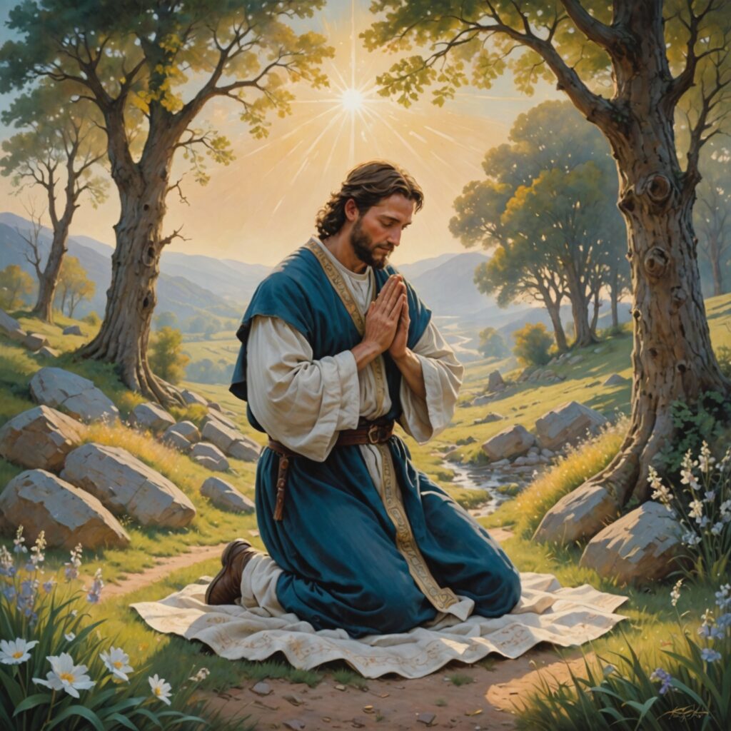 Pessoa em oração buscando refúgio em Deus