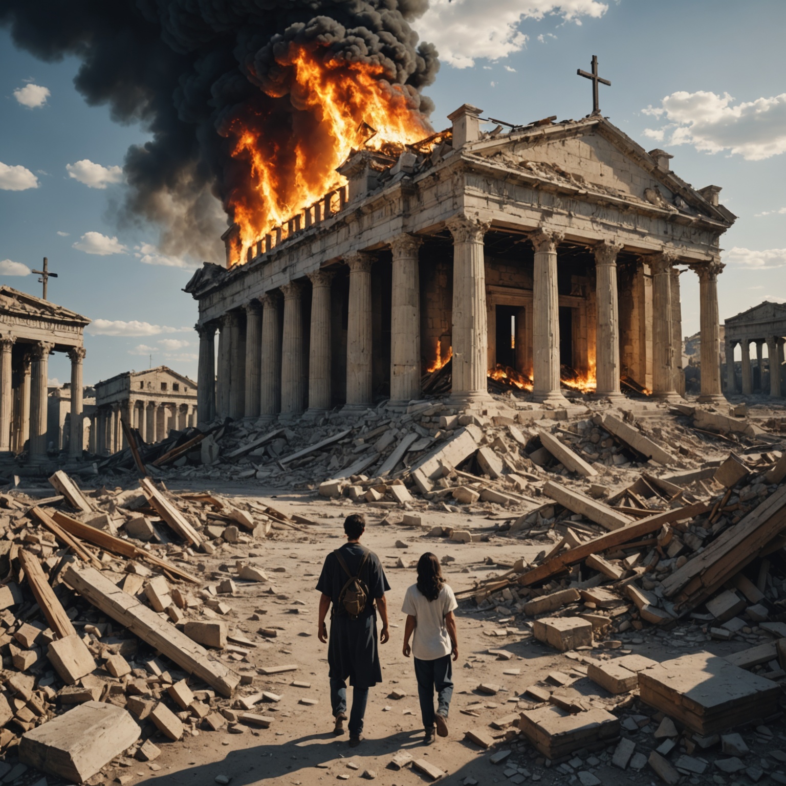 Imagem representativa da destruição e da esperança divina