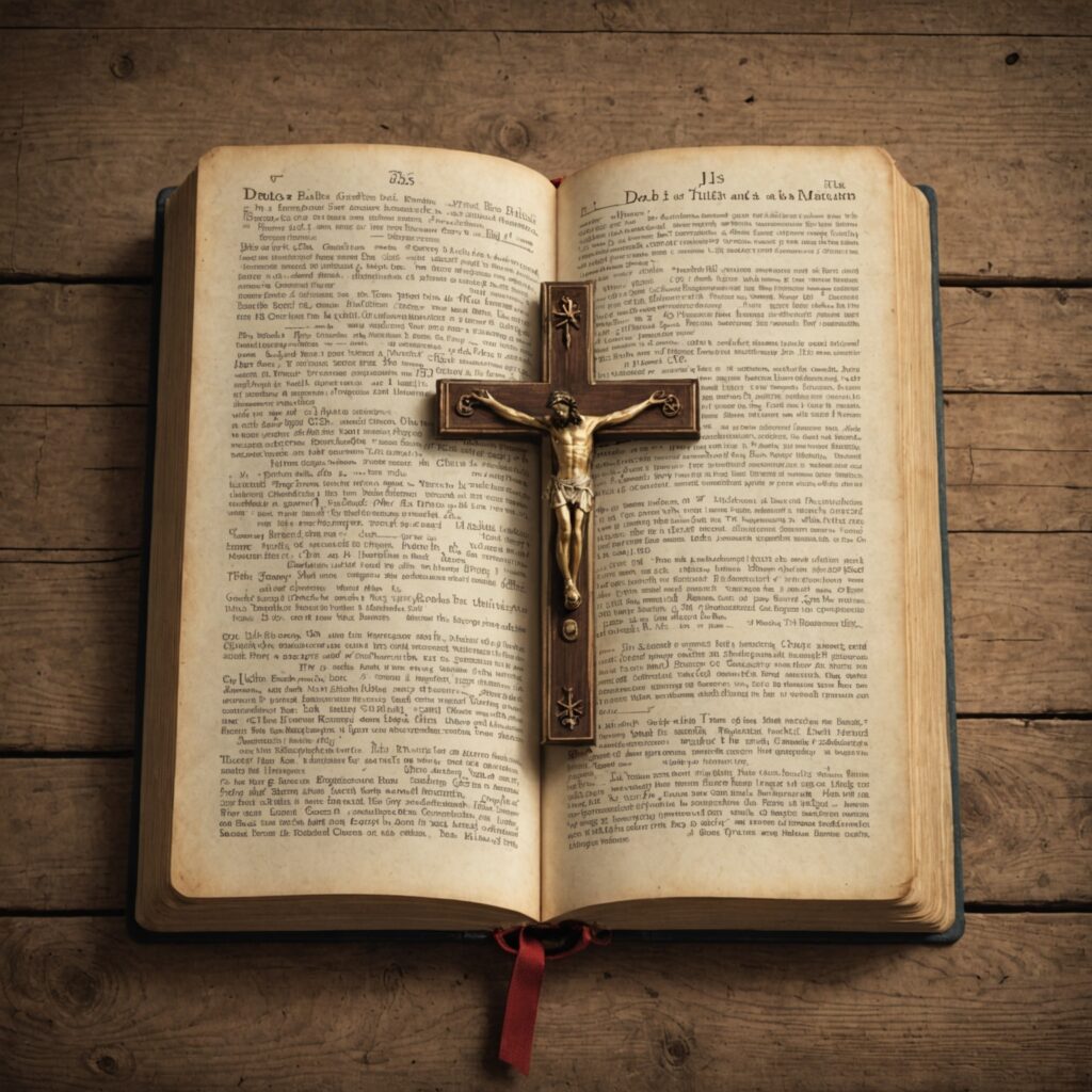 Imagem representando as orientações para a vida cristã baseadas na Bíblia